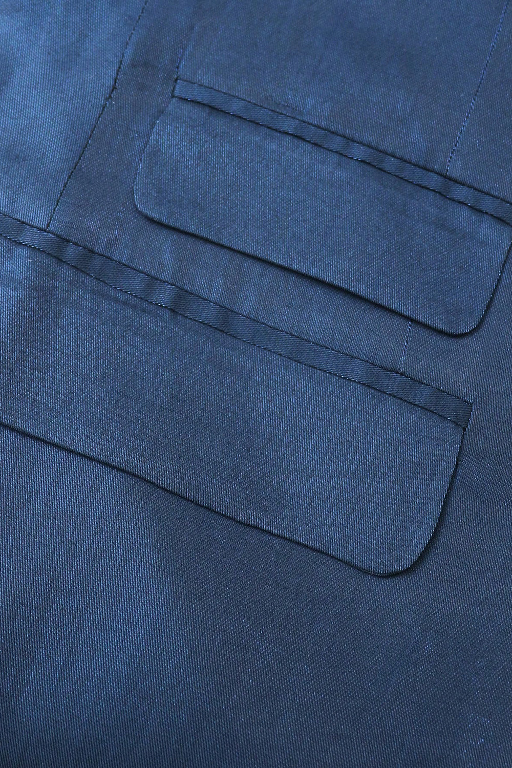 2 Peças Azul Masculino Duplo Peito Pico Lapel Terno