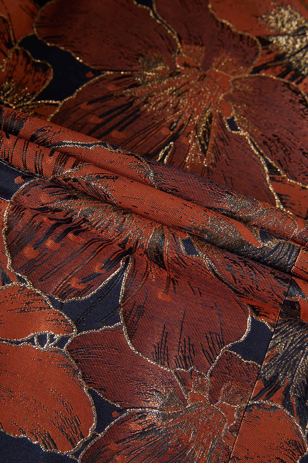 Castanho Jacquard Xaile Lapela Masculino 2 Peças Ternos