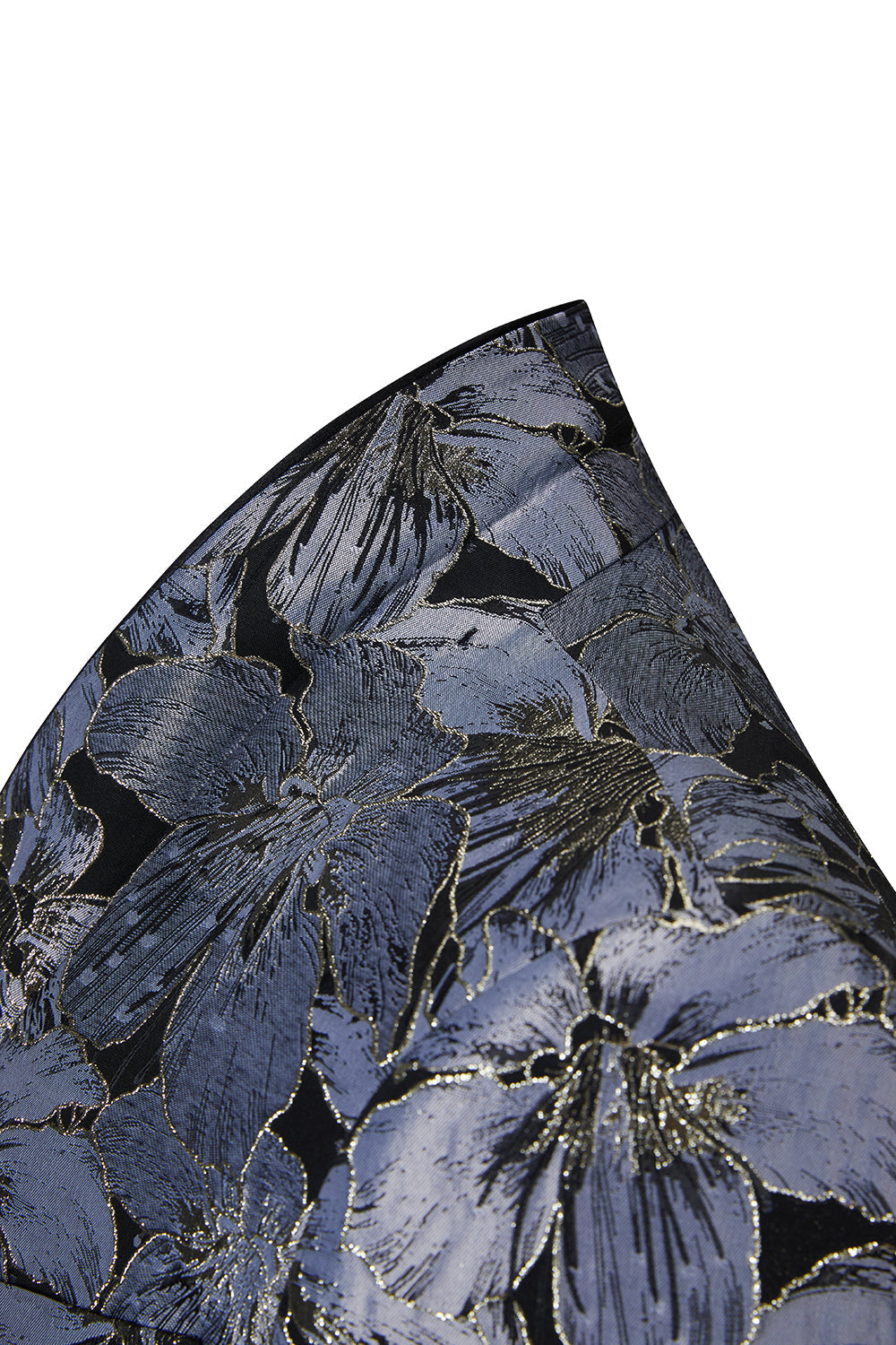 Cinzento Jacquard Xaile Lapela Masculino 2 Peças Ternos