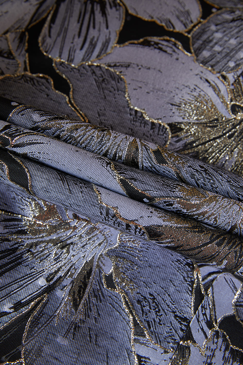 Cinzento Jacquard Xaile Lapela Masculino 2 Peças Ternos