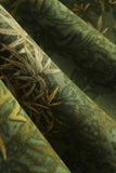 1950s Exército Verde Floral plissado Swing Saia