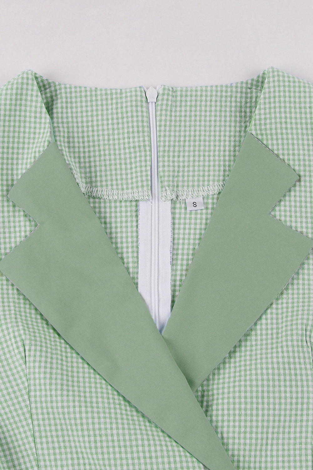 Vestido preto de lapel neck plaid vintage 1950