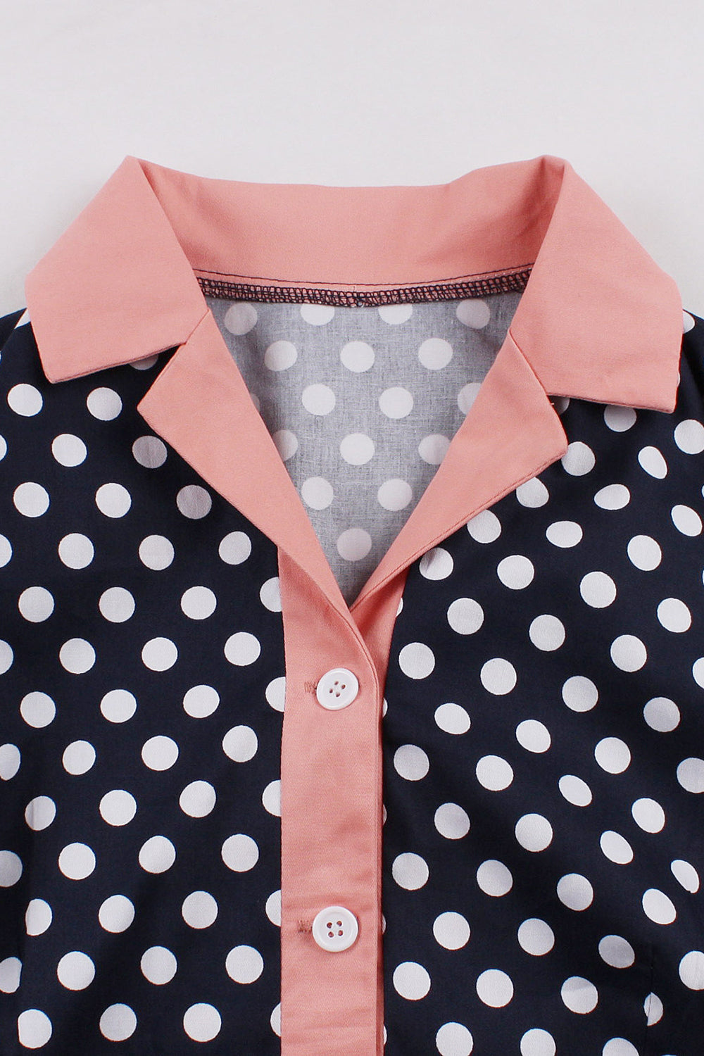 Preto Rosa Polka Dot Pinup 1950s Vestido