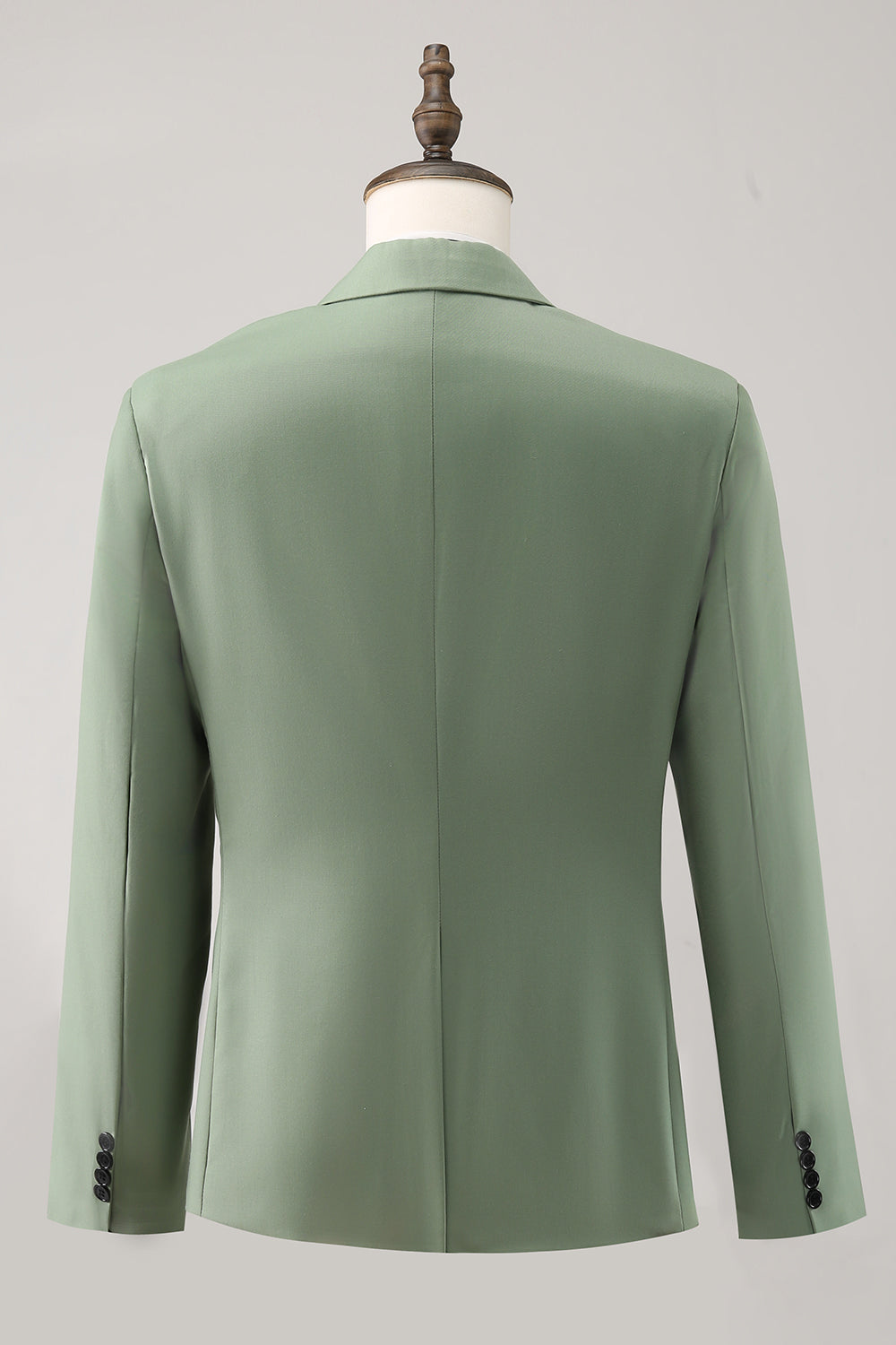 Cinzento Verde 2 Peças Pico Lapela Single Breasted Masculino Prom Suits