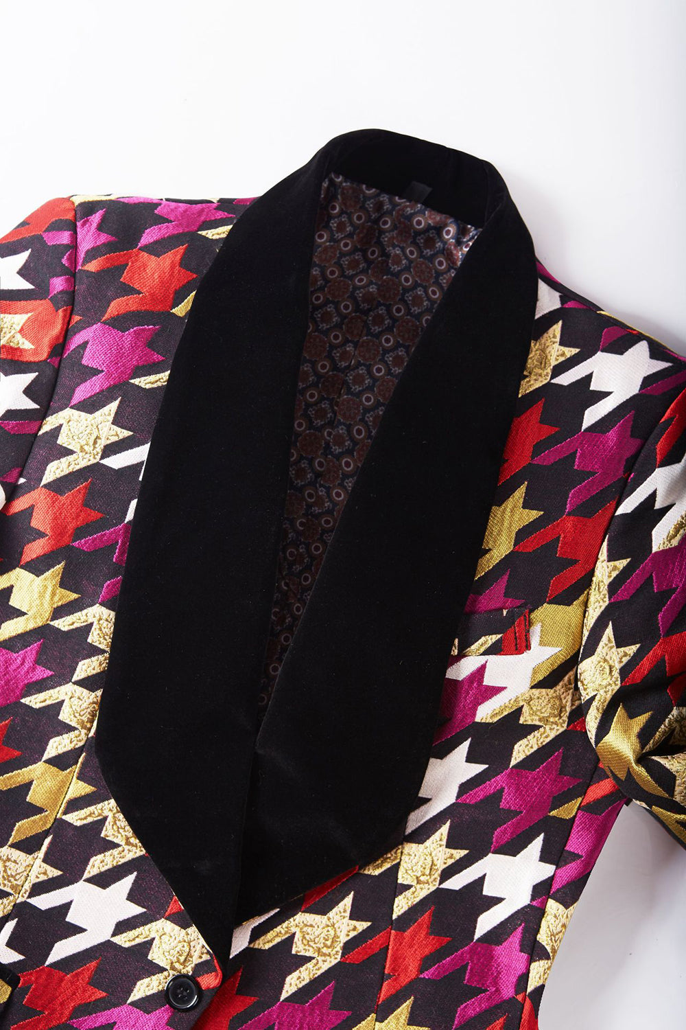 Roxo colorido xaile lapela 2 peças homens ternos de baile