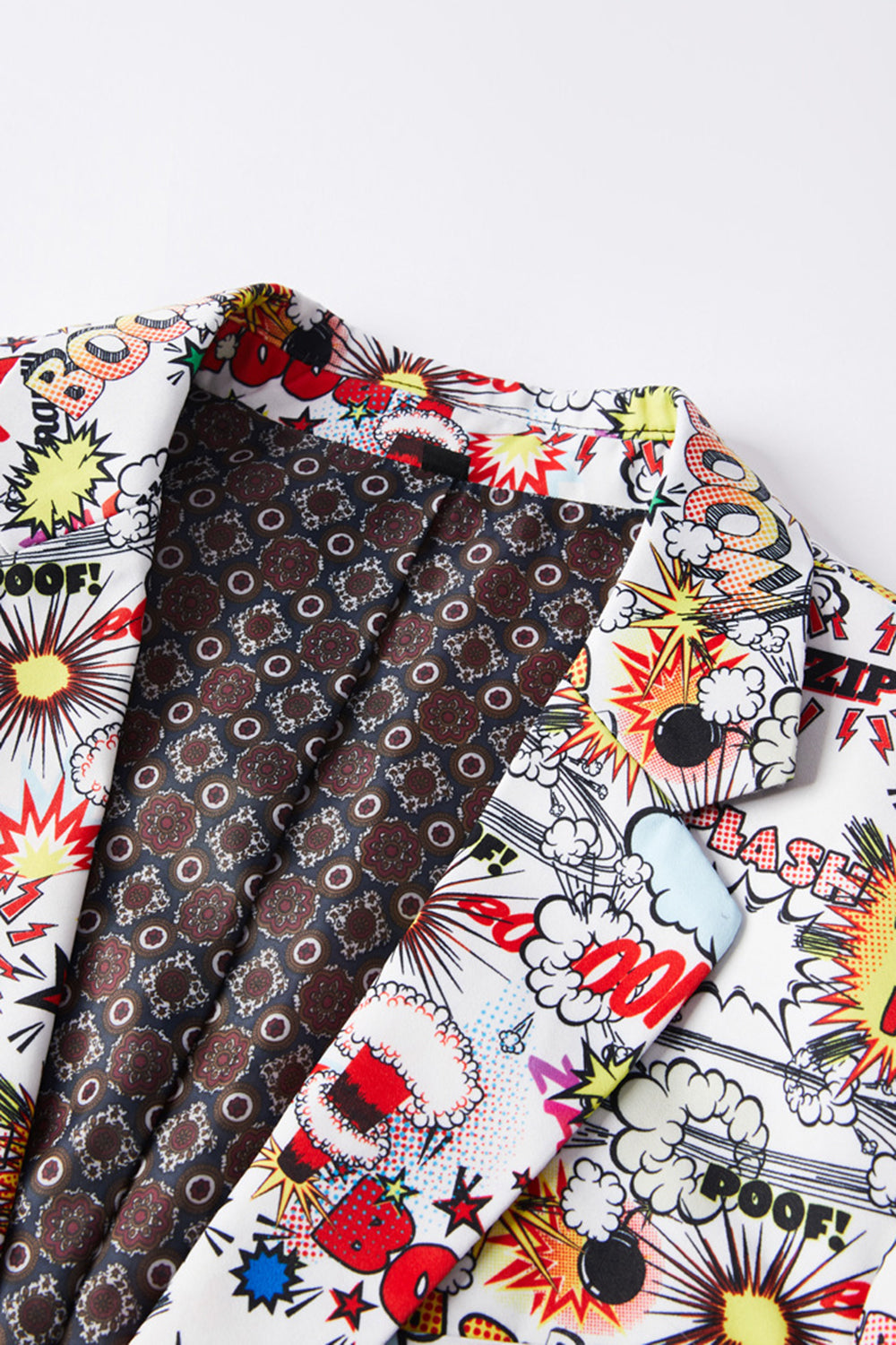 Graffiti Branco Peito Duplo 2 peças Terno Masculino