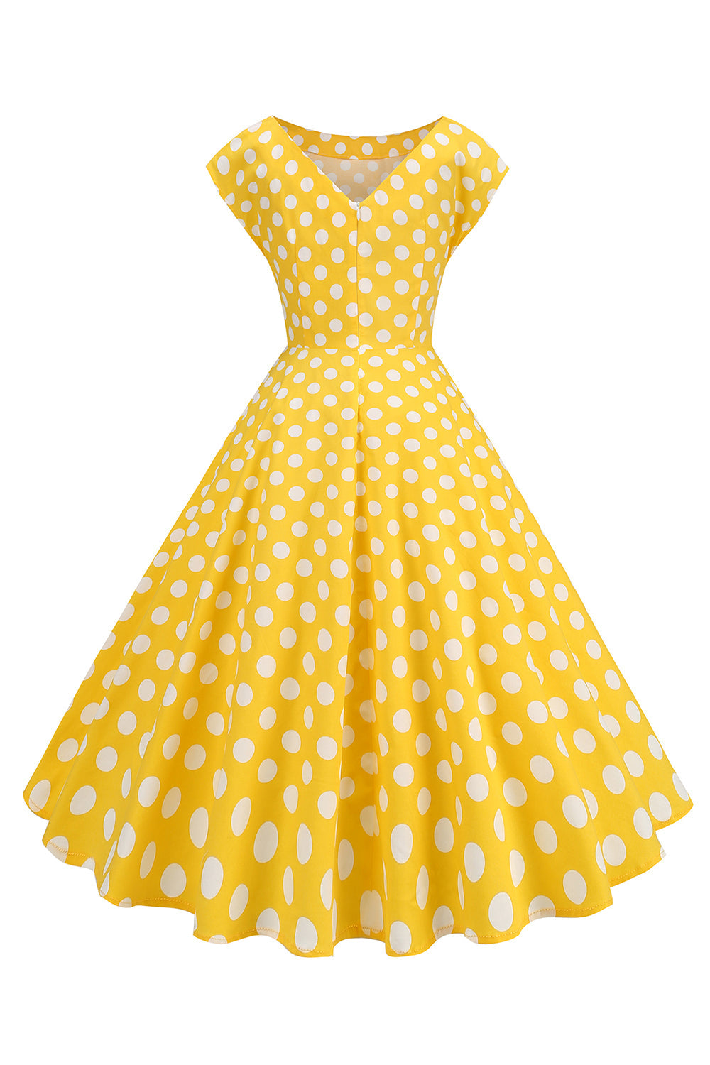 Vestido vermelho e preto xadrez A-Line V-neck dos anos 1950