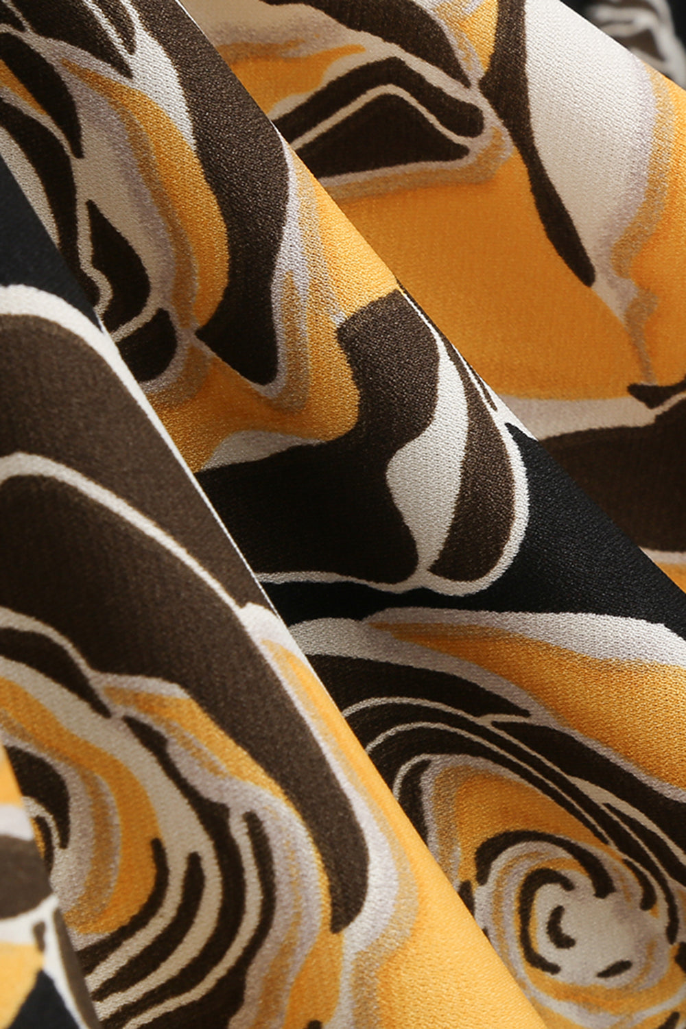 Rosa preta estampada A-Line Boat Neck Midi 1950s vestido