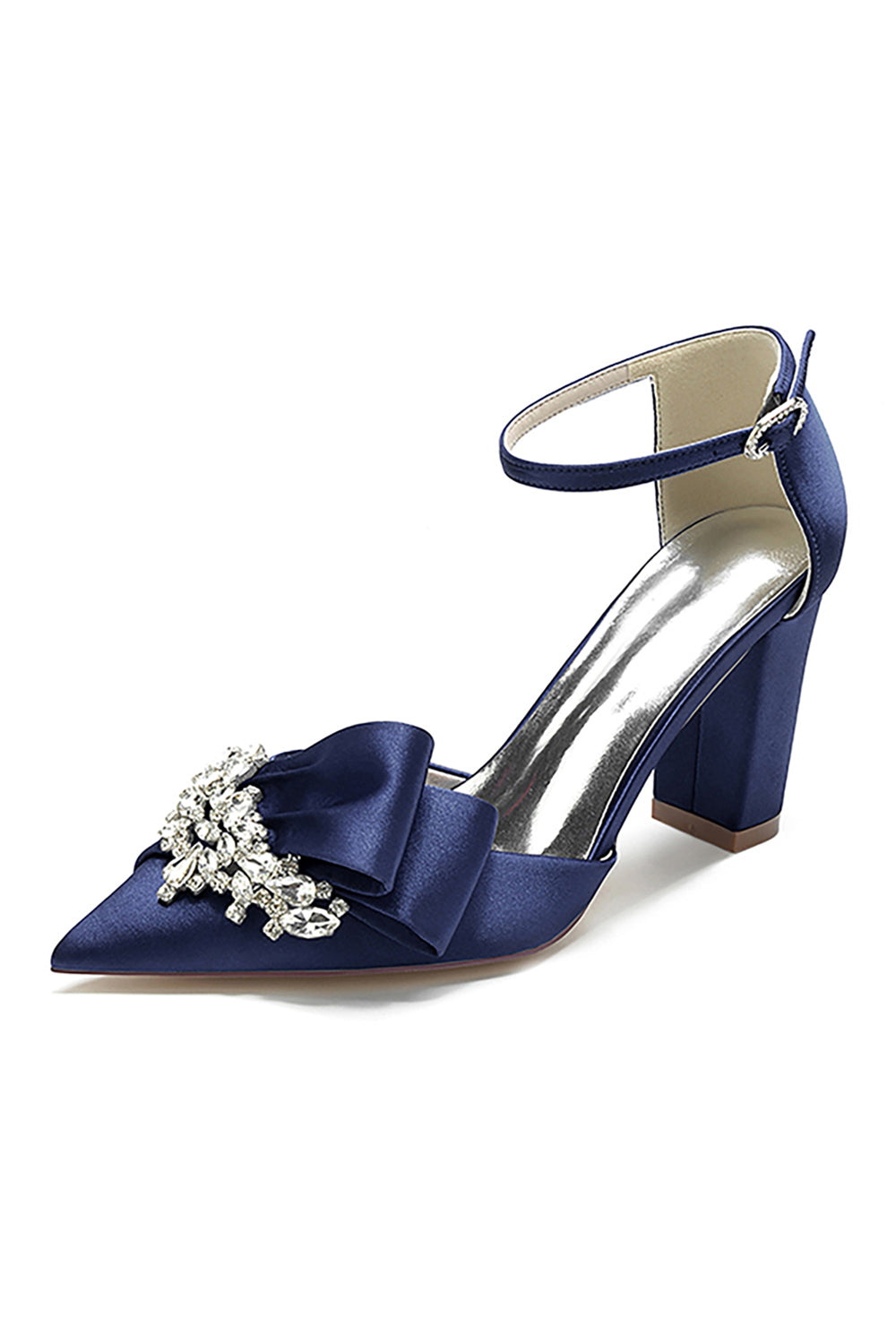 Sapatos de salto alto grosso preto com arco