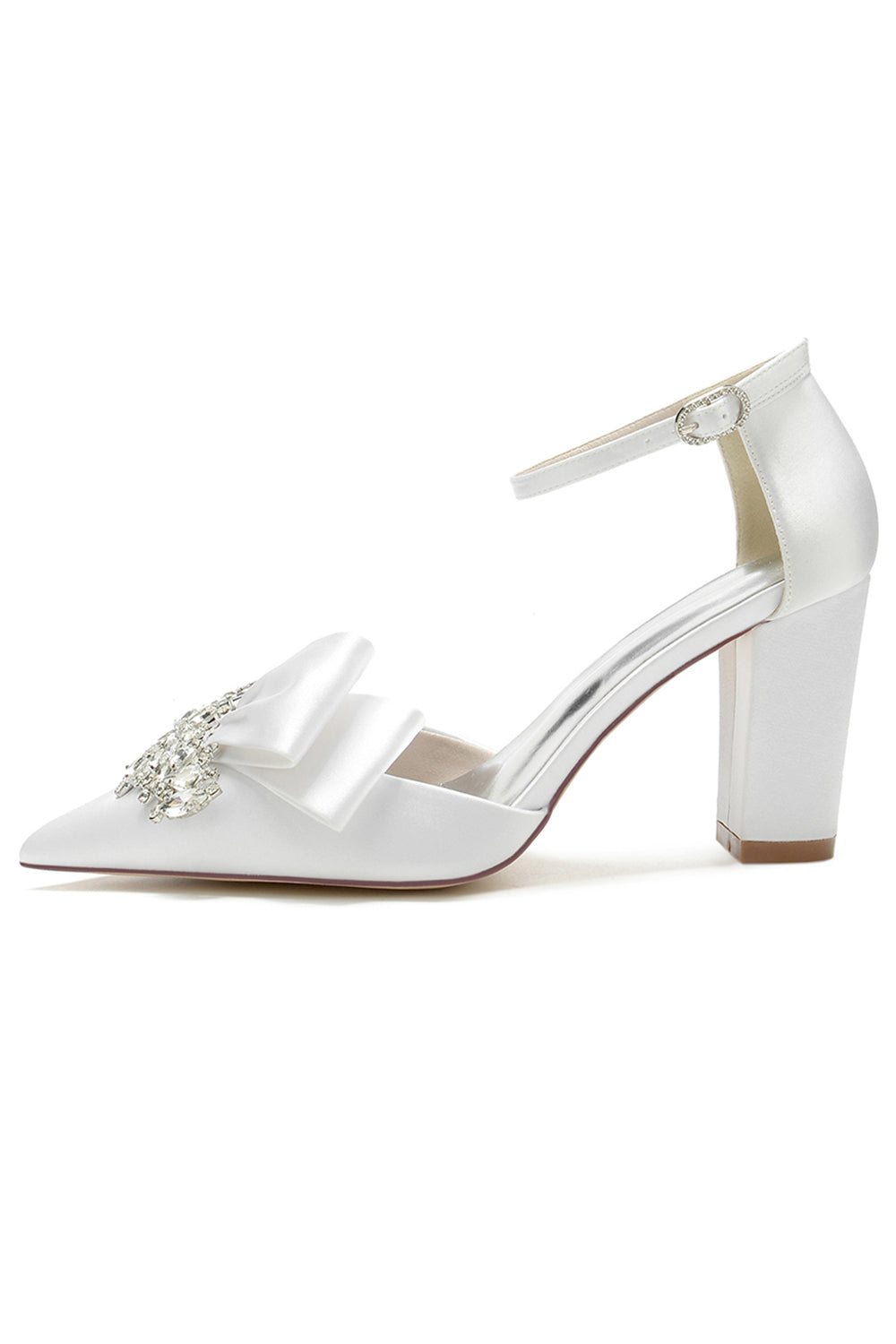 Sapatos de salto alto grosso preto com arco