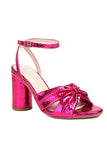 Sparkly Fuchsia Bow Mulheres Salto Alto