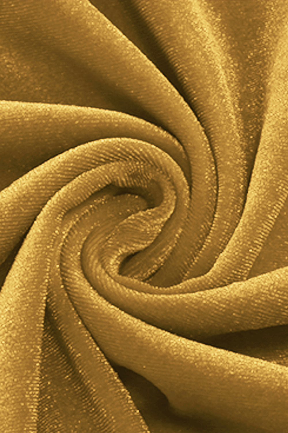 Amarelo V pescoço plissado mangas longas vestido 1950s