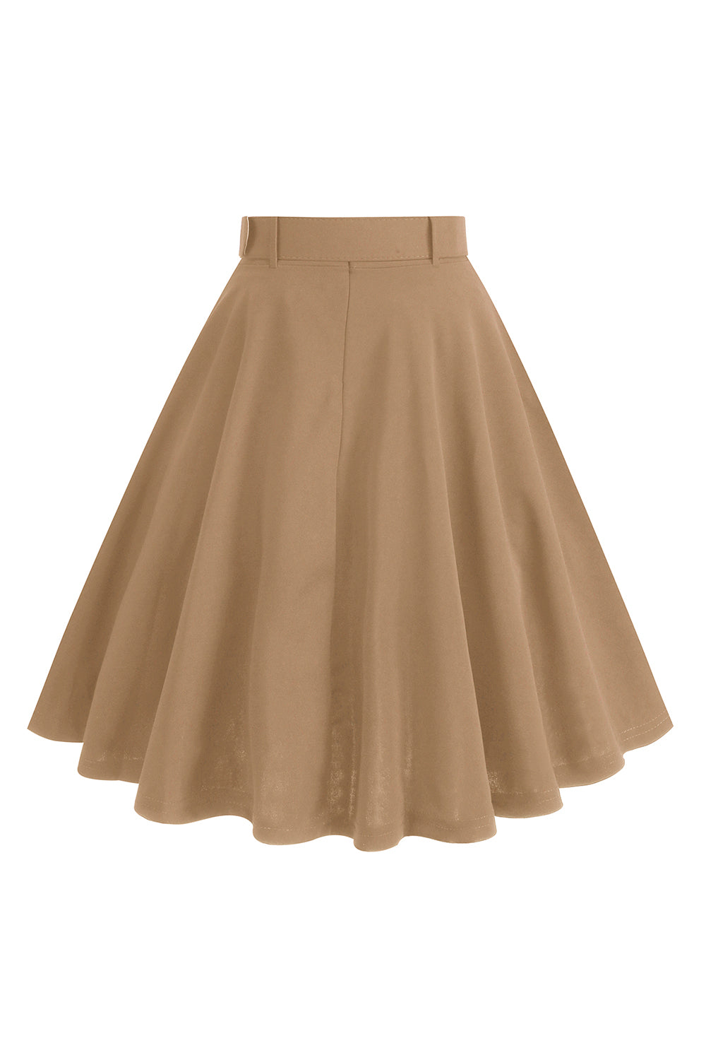 Botão Preto Frontal Uma Linha Casual Midi Saia