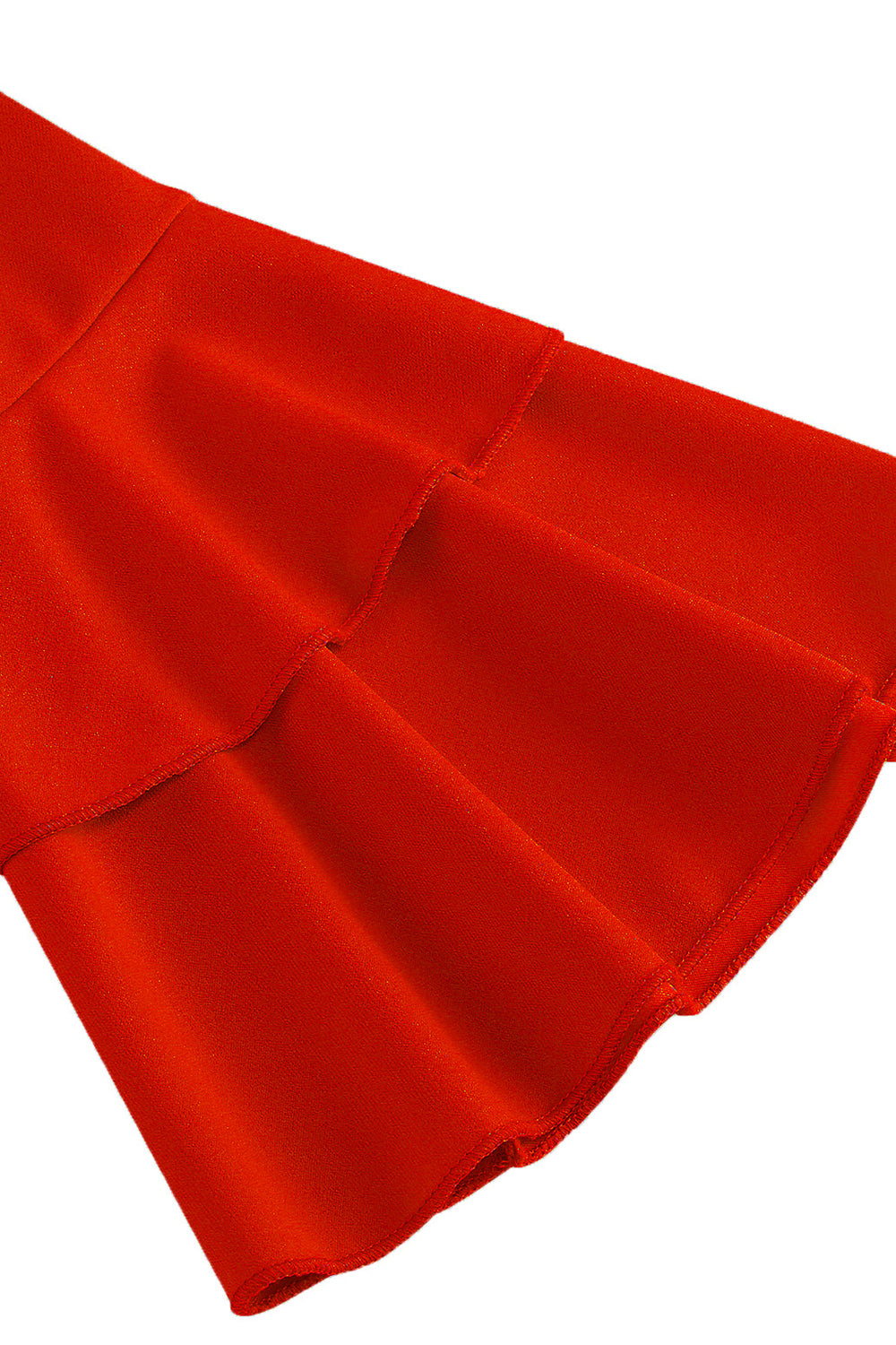 Damasco A-Line V-neck Meia Manga Midi Vestido dos anos 1950