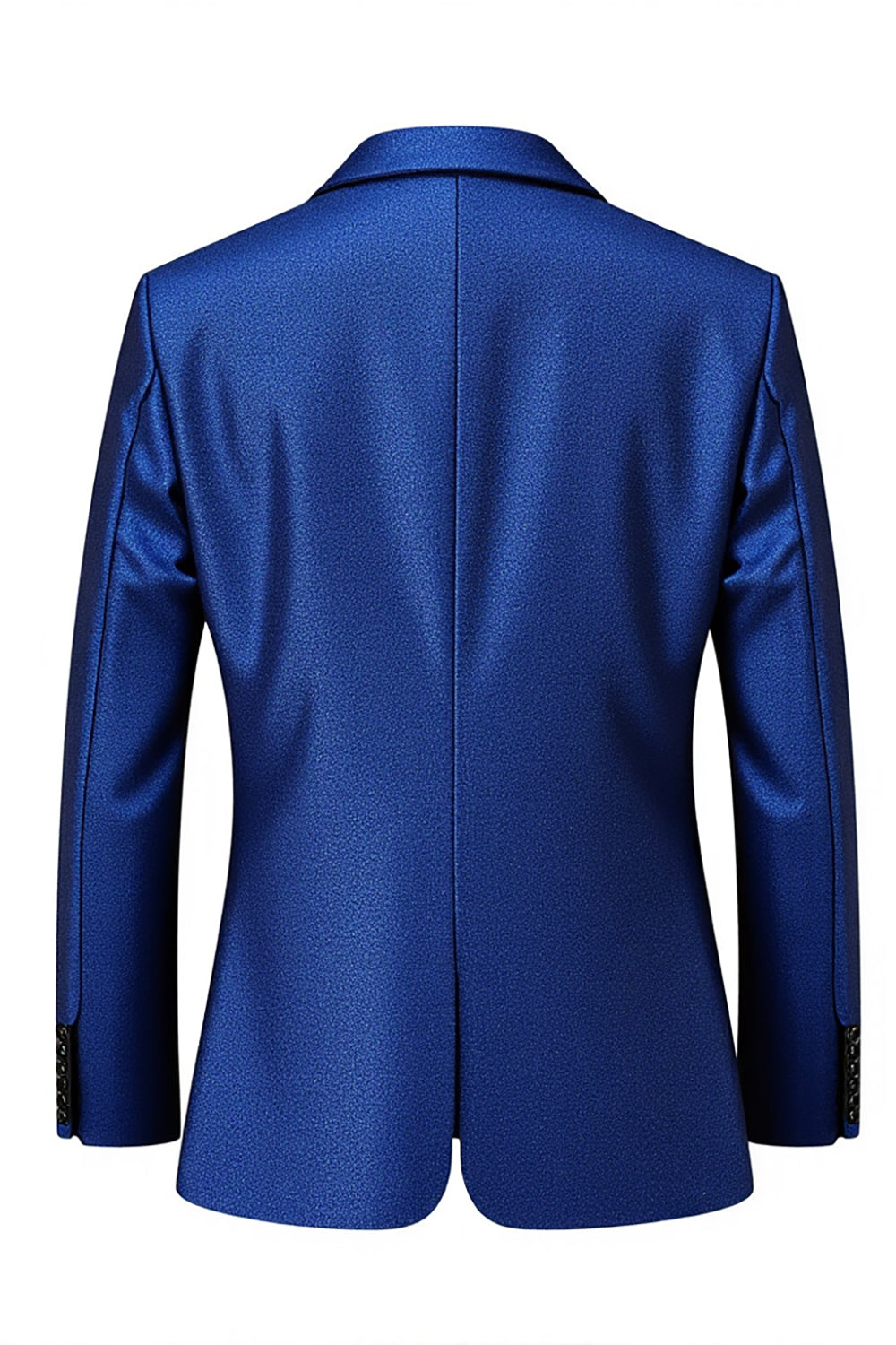 Azul Real Double Breasted 2 Peças Notched Lapel Fato Homem