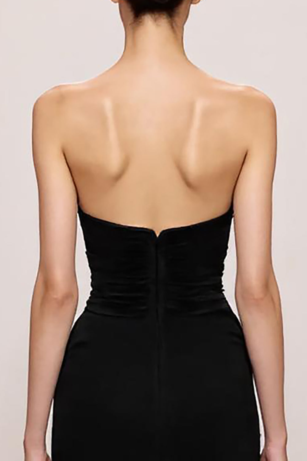 Veludo Preto Sereia Querida Vestido de Noite