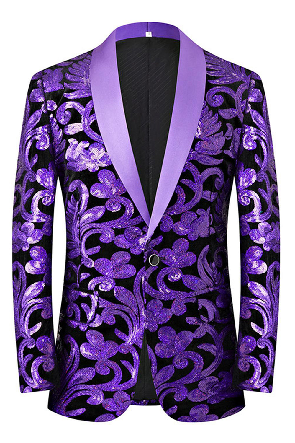 Verde 2 Peça Jacquard Xaile Lapela Homens Prom Suits