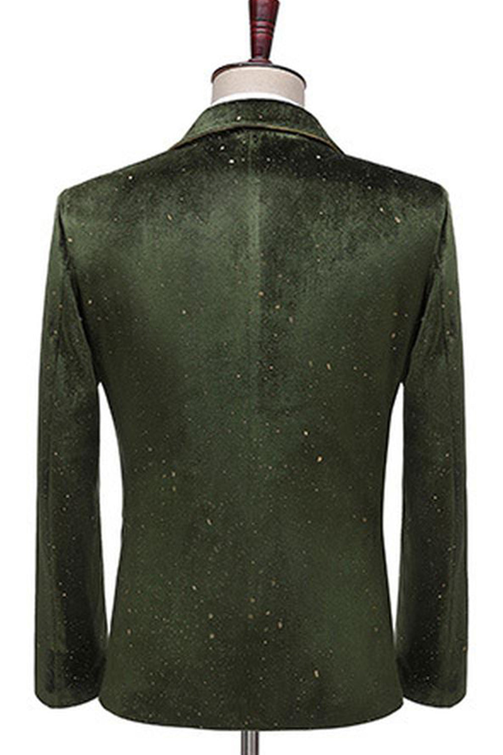 Glitter Verde Notched Lapela 2 Peças Masculino Prom Terno