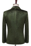 Glitter Verde Notched Lapela 2 Peças Masculino Prom Terno