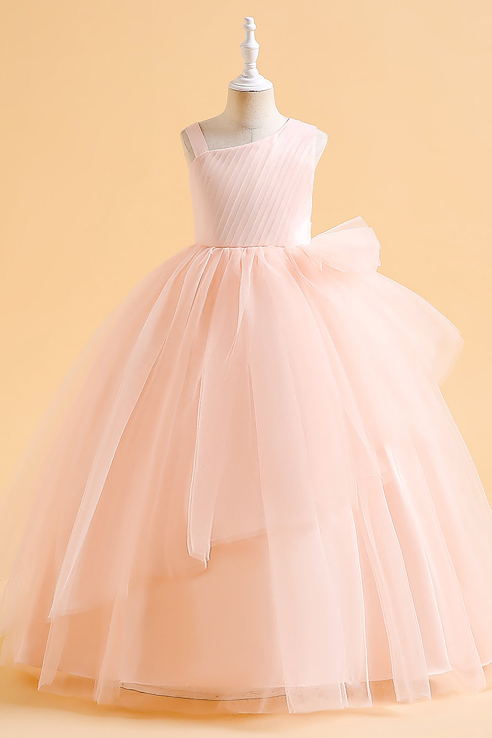 Verde escuro Uma linha sem mangas vestido de menina