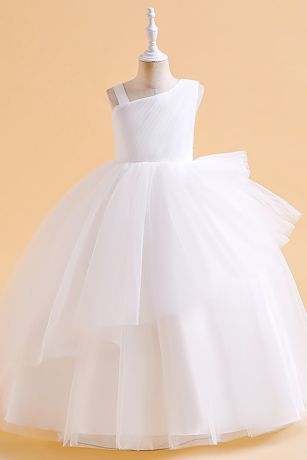 Verde escuro Uma linha sem mangas vestido de menina