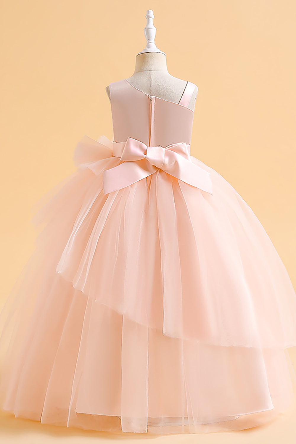 Verde escuro Uma linha sem mangas vestido de menina