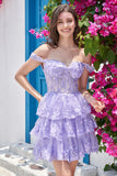 Roxo A Línea Preto Vestido de Cocktail