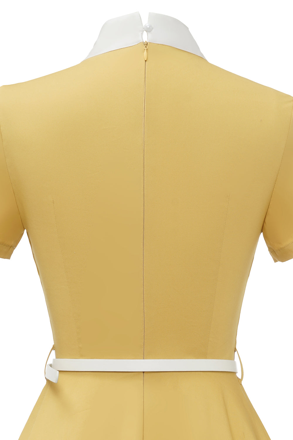 Vestido retro estilo amarelo de 1950 com Bowknot