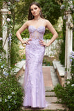 Vestido Sereia de Festa Com Apliques