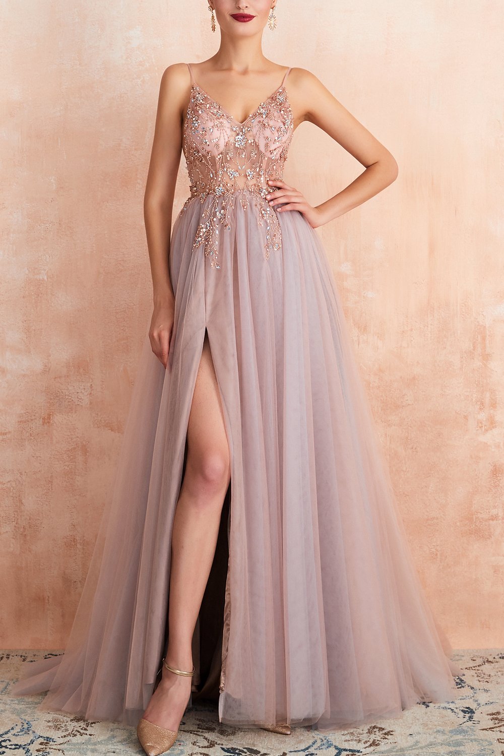 Vestidos de Cerimónia Longos Azuis Com Fenda