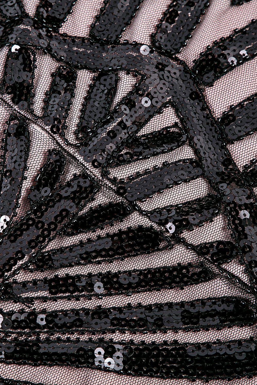 Mermaid Black 1920s Sequined Flapper Dress