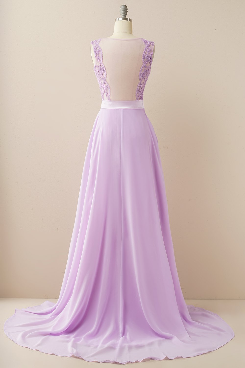 Vestido de baile longo applique