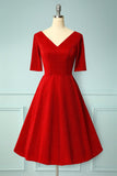 Vestido de veludo vermelho