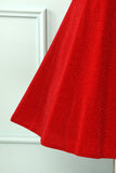 Vestido de veludo vermelho
