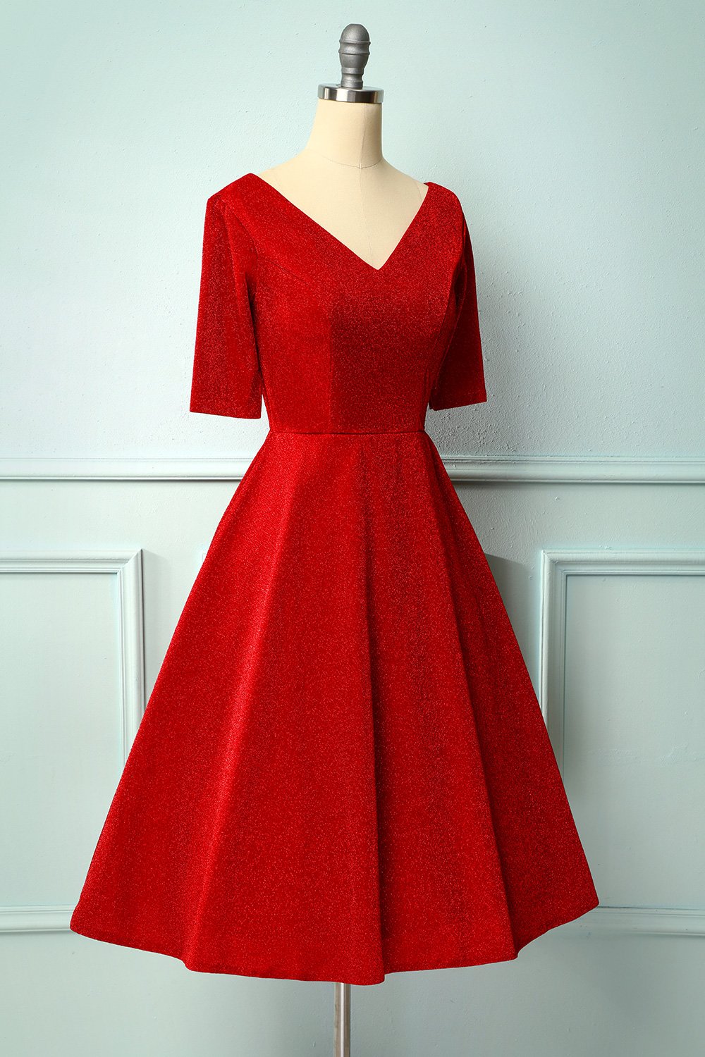 Vestido de veludo vermelho