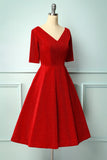 Vestido de veludo vermelho
