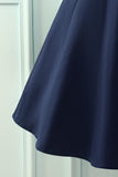 Vestido azul marinho dos anos 50