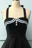 Vestido preto dos anos 50 Rockabilly Pin Up