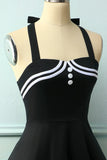 Vestido preto dos anos 50 Rockabilly Pin Up