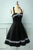 Vestido preto dos anos 50 Rockabilly Pin Up