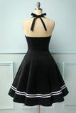 Vestido preto dos anos 50 Rockabilly Pin Up