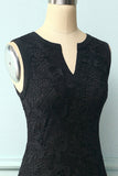 Vestido de renda floral preto