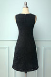 Vestido de renda floral preto