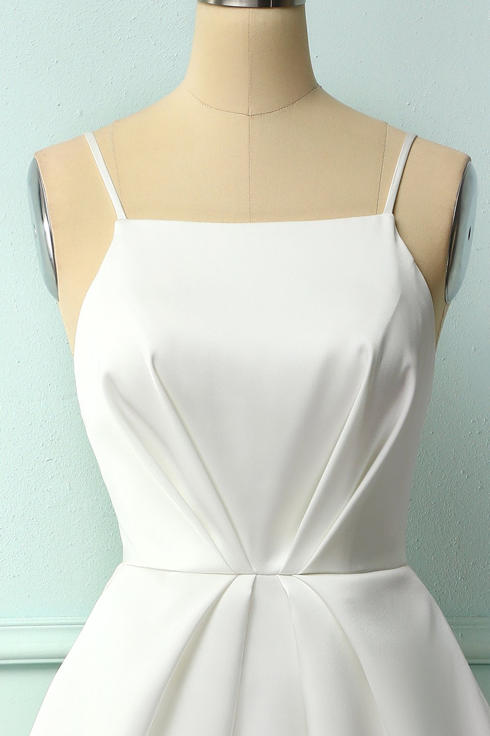 Vestido Midi com tiras de espaguete branco