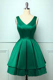 Vestido de cetim verde bola
