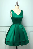 Vestido de cetim verde bola