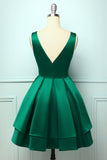 Vestido de cetim verde bola