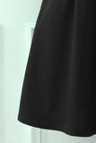 Vestido de lapela preto com bolsos