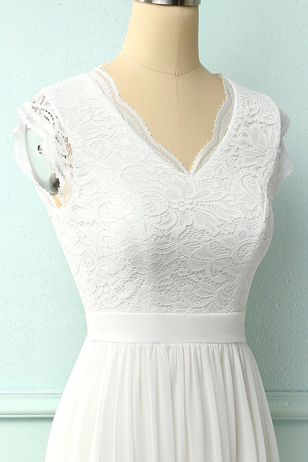 Vestido de renda rosa formal