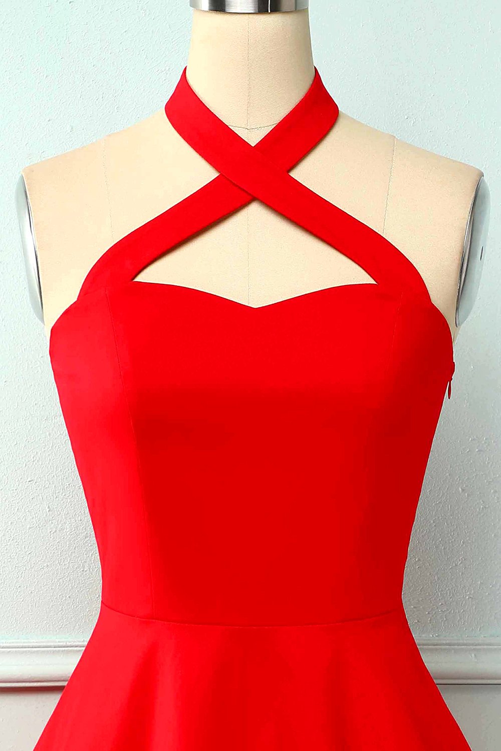 Cabresto Vermelho Vestido